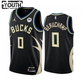 Maillot Basket Enfant Milwaukee Bucks Marjon Beauchamp 0 2022-23 Jordan Statement Edition Noir Swingman
